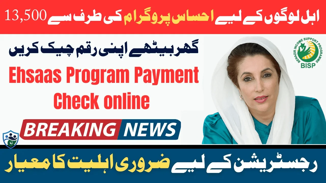 8171 Web Portal 13500 Payment Status For Ehsaas Program 2025 Latest Method To Verify Eligibility