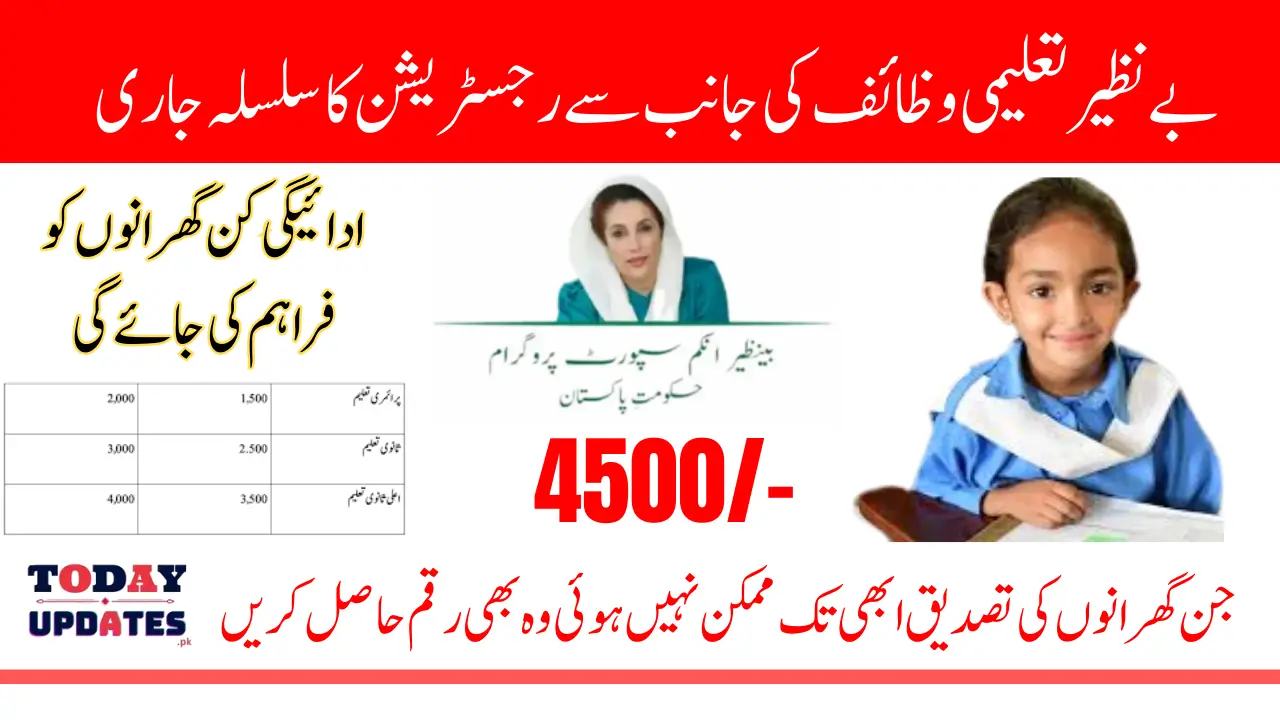 Benazir Taleemi Wazaif Program Registration for Unverified Children – Complete Details