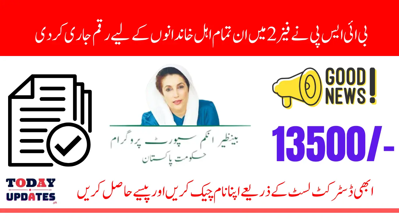 BISP Phase 2 Payment Distubution New Districts List In 2025 Know Complete Details
