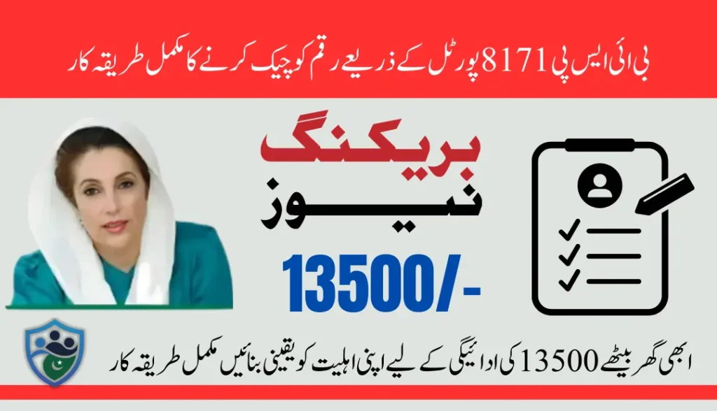 BISP 8171 Portal 2025 Check Eligibility Status for 13500 Payment Using CNIC