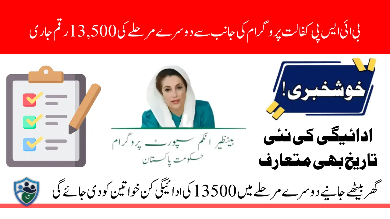 BISP Kafalat Program Second Phase Installment Ready To Distribute In May 2025 Check Date